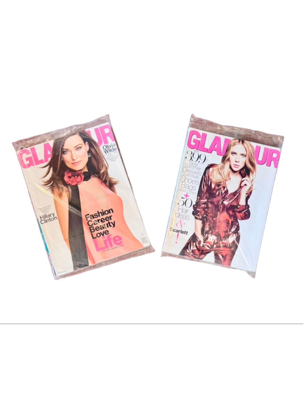 New 2 Glamour Magazine Issues May 2014 Scarlett & September 2014 Olivia Wilde